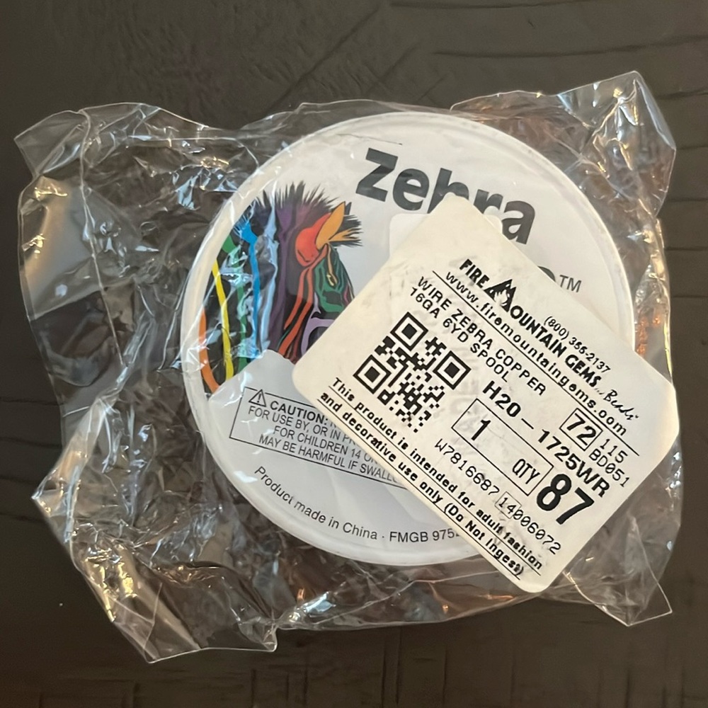 Zebra Wire™, Copper Wire
Color: Natural Size: 16 gauge Length: 6yds/5m - Picture 3 of 4